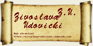 Živoslava Udovički vizit kartica
